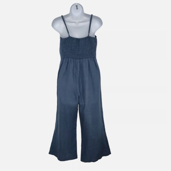 FAITHFULL THE BRAND Linen Presley Jumpsuit - Blue - Picture 2 of 5